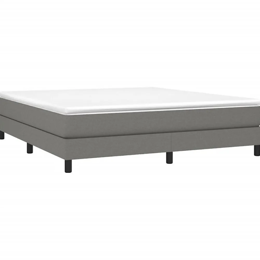 Vidaxl Cadre de lit sans matelas gris foncé 160x200 cm tissu* Sommier