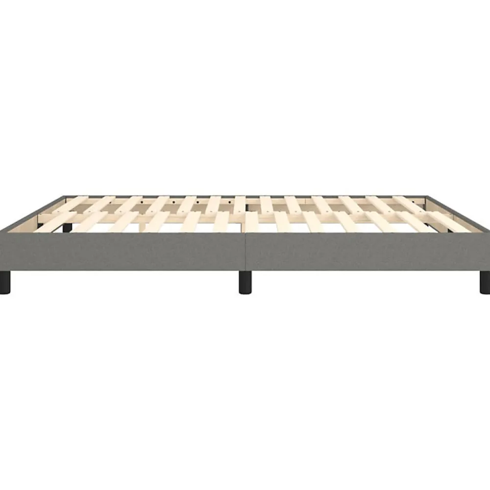 Vidaxl Cadre de lit sans matelas gris foncé 160x200 cm tissu* Sommier