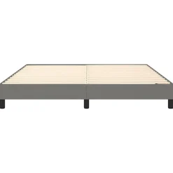 Vidaxl Cadre de lit sans matelas gris foncé 160x200 cm tissu* Sommier