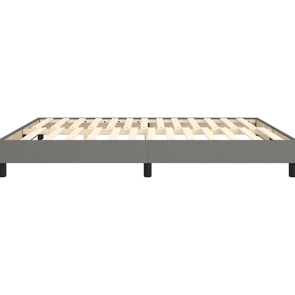 Vidaxl Cadre de lit sans matelas gris foncé 160x200 cm tissu* Sommier
