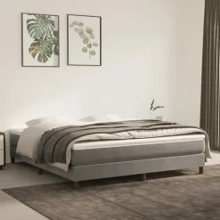 Cadre de lit sans matelas gris clair 180x200 cm velours>Vidaxl Outlet