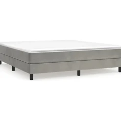 Cadre de lit sans matelas gris clair 180x200 cm velours>Vidaxl Outlet