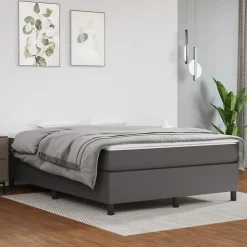 Vidaxl Cadre de lit sans matelas gris 140x190 cm similicuir* Sommier
