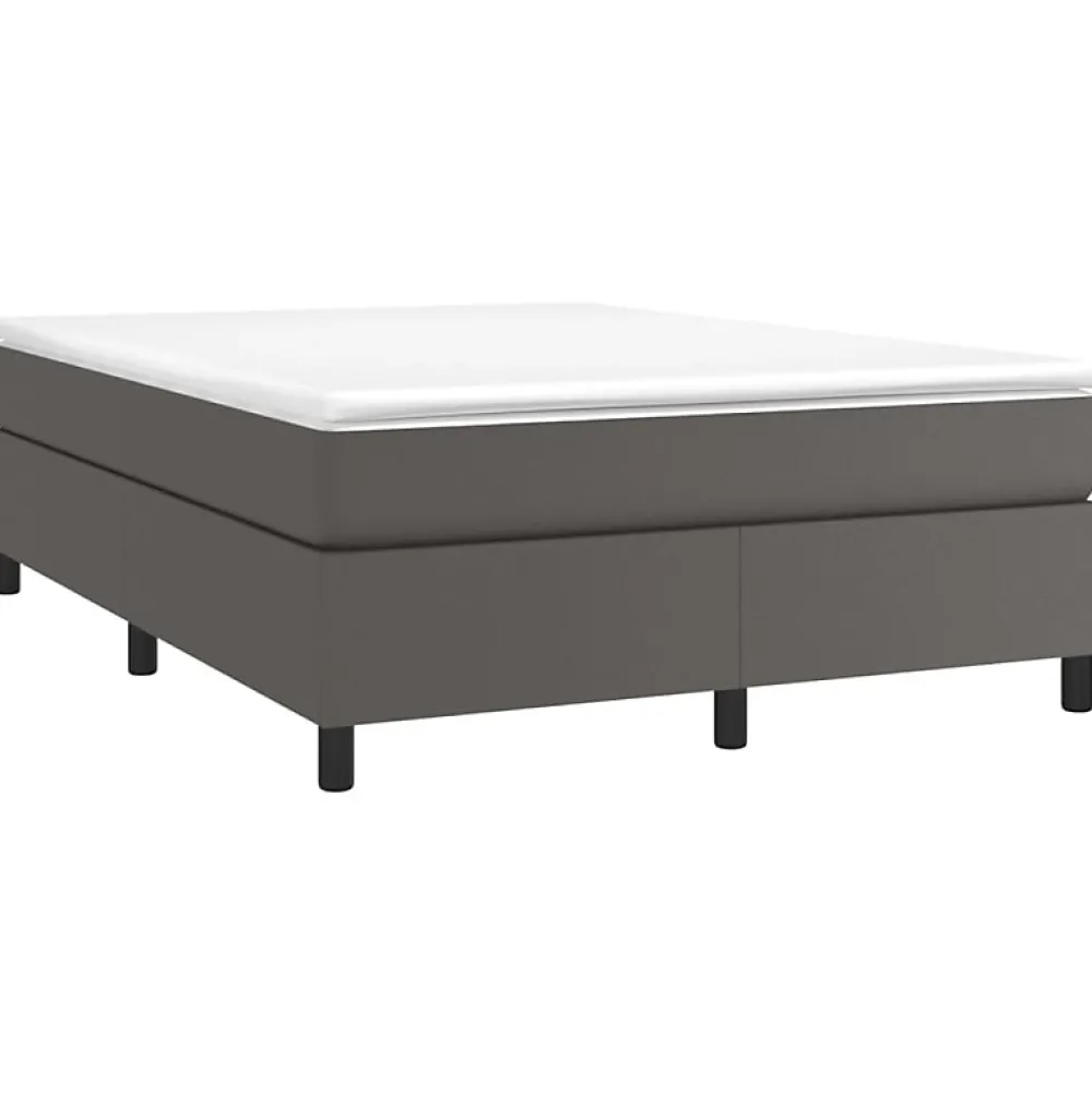 Vidaxl Cadre de lit sans matelas gris 140x190 cm similicuir* Sommier