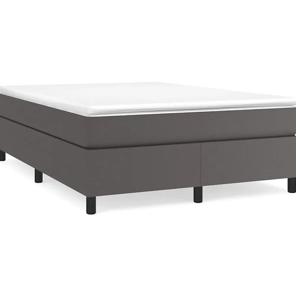 Vidaxl Cadre de lit sans matelas gris 140x190 cm similicuir* Sommier