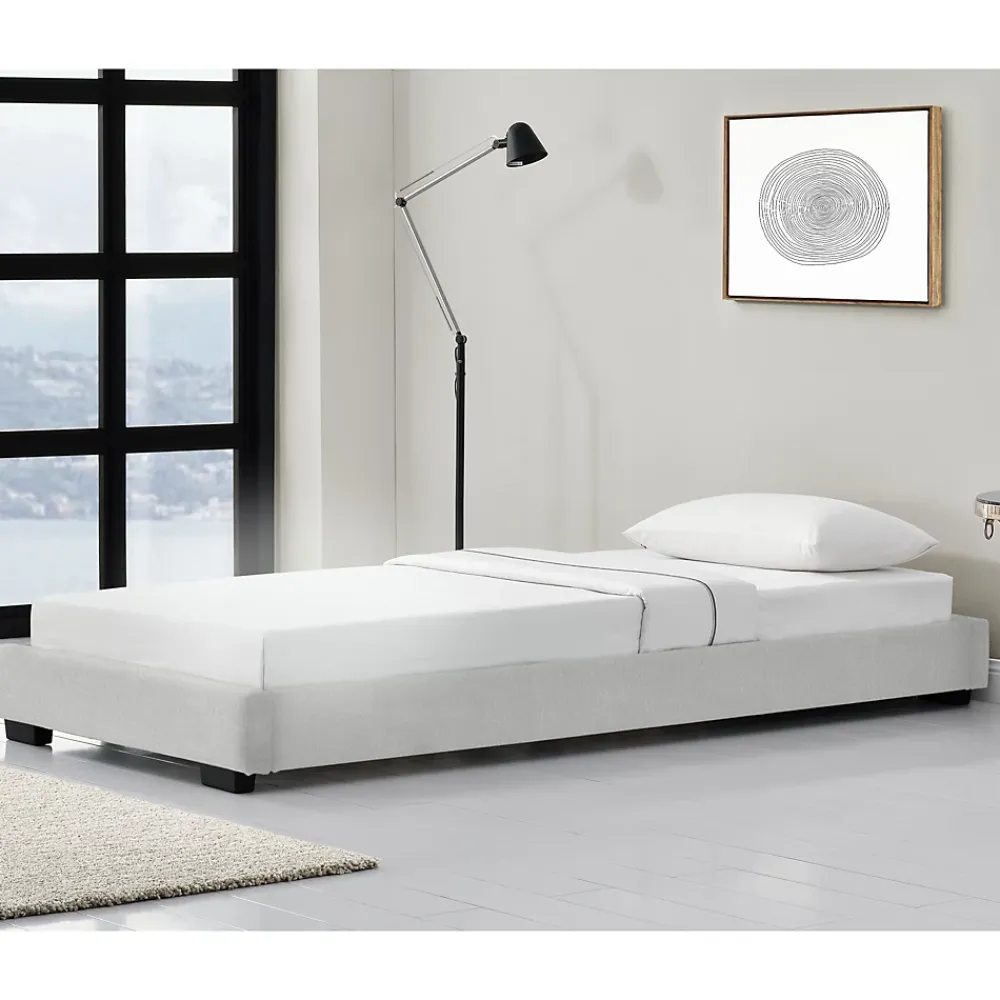 Corium Cadre de Lit Simple Masari Rembourré avec Similicuir Blanc 200 x 90 cm* Lit Simple