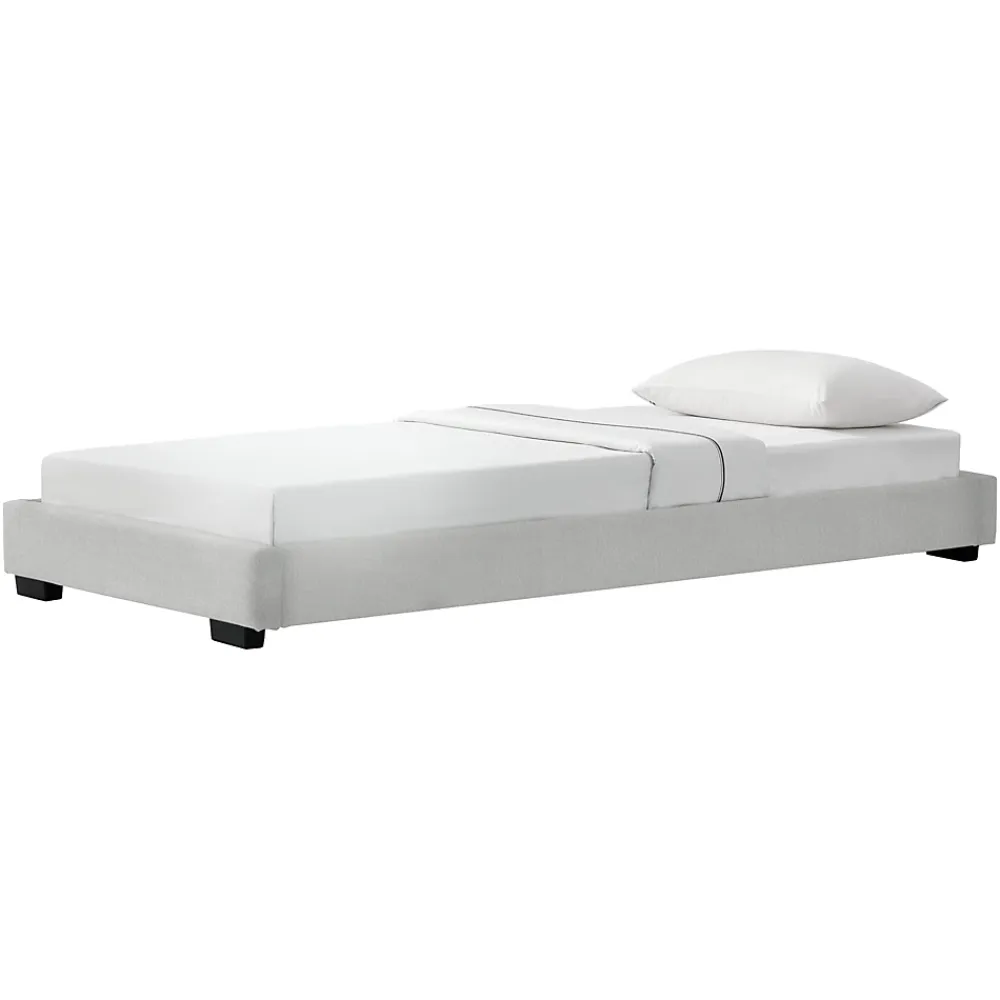 Corium Cadre de Lit Simple Masari Rembourré avec Similicuir Blanc 200 x 90 cm* Lit Simple