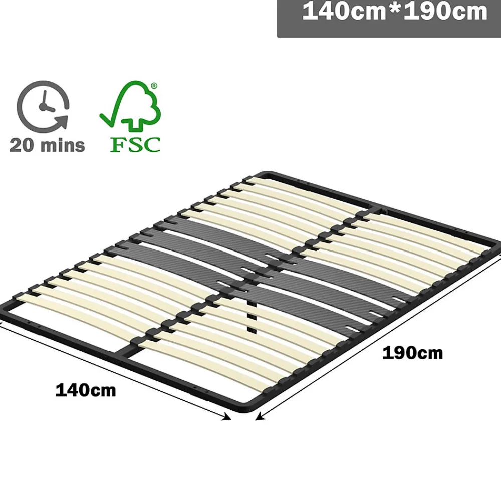 Cadre lattes 140x190 cm, 2x15 Lattes Peuplier Naturel>Teeno Sale