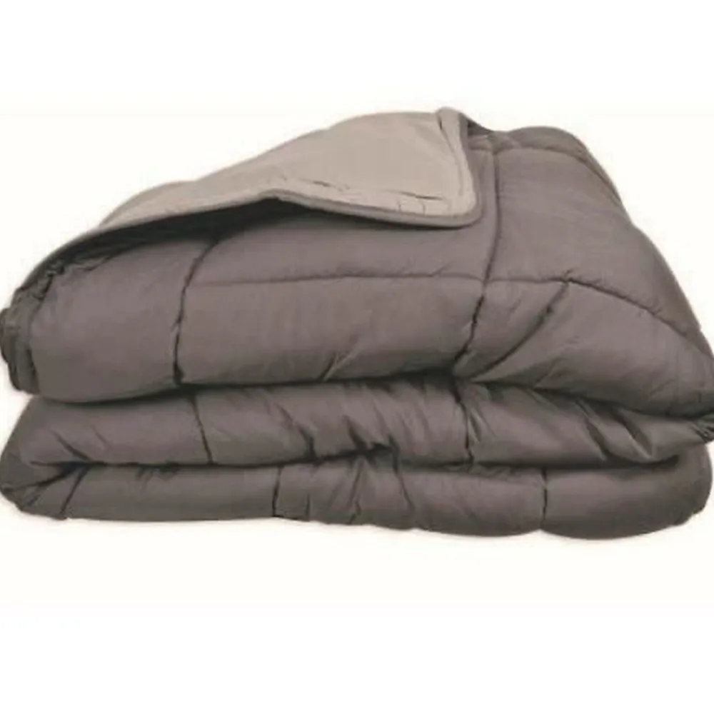 CALGARY Couette chaude Microfibre 400g/m² Acier & Argent 240x260cm>Toison d'Or Sale