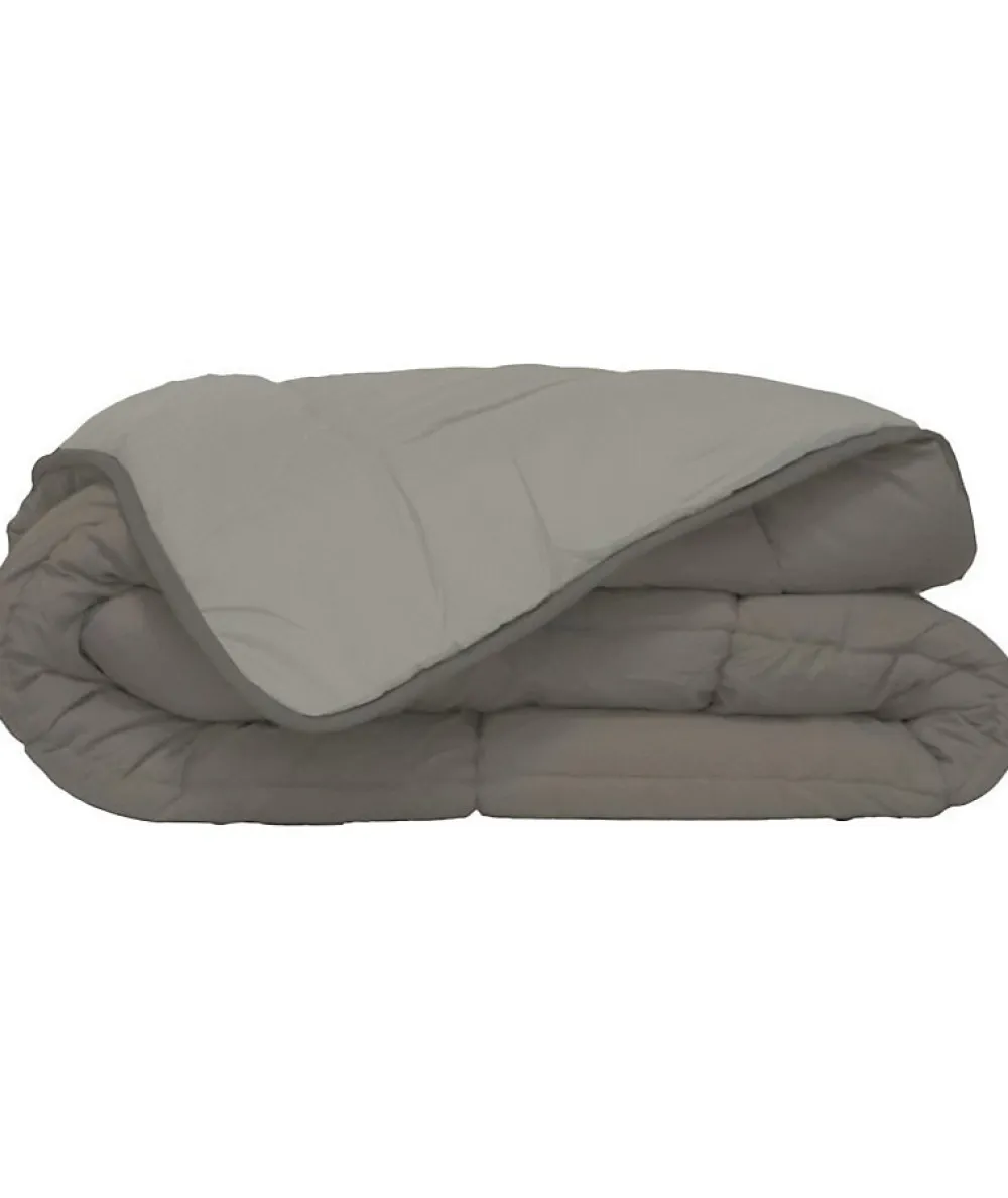 Toison d'Or CALGARY Couette chaude Microfibre 400g/m² Taupe & Lin 220x240cm* Couette