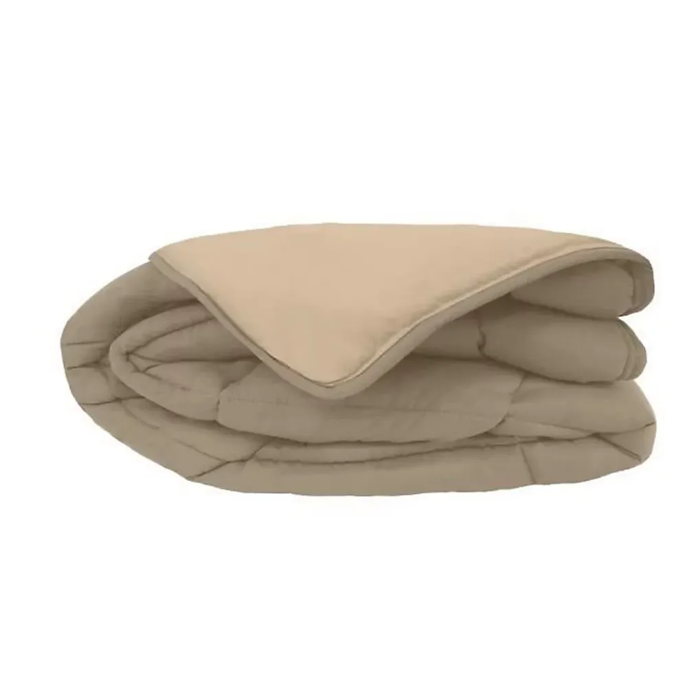 Toison d'Or CALGARY Couette chaude Microfibre 400g/m² Taupe & Lin 220x240cm* Couette