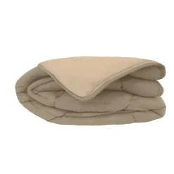 CALGARY Couette chaude Microfibre 400g/m² Taupe & Lin 140x200cm><noscript><img width=