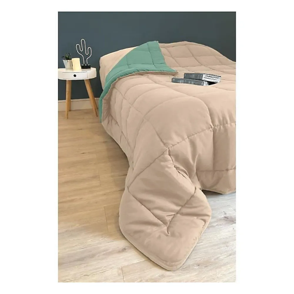 Toison d'Or CALGARY Couette chaude Microfibre 400g/m² Galet & Lac 240x260cm* Couette