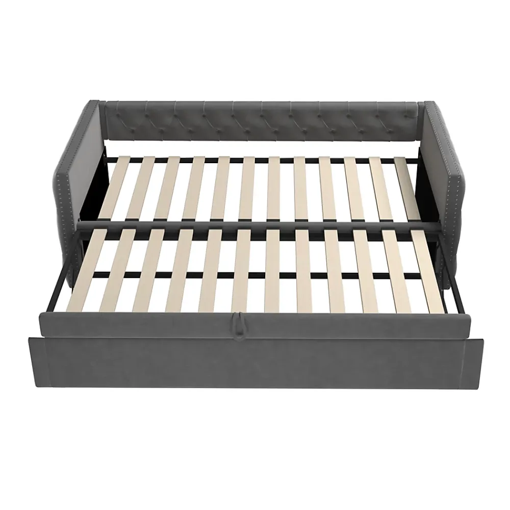Redom Canapé 3 places convertible 140x190 cm, couchage d'appoint en tissu, design contemporain et fonctionnel* Lit Coffre
