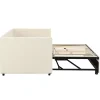 Fortuna lai Canapé-lit 90/180 X 200 Cm, Lit De Jour Extensible Avec Sommier à Lattes, Canapé 2 Places, Beige* Lit Coffre