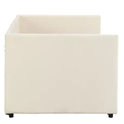 Fortuna lai Canapé-lit 90/180 X 200 Cm, Lit De Jour Extensible Avec Sommier à Lattes, Canapé 2 Places, Beige* Lit Coffre
