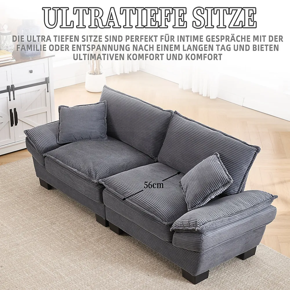 ProximaX Canapé-lit pliant 2 places Gris foncé, design moderne, matelas intégré, idéal pour salon et bureau* Lit Double