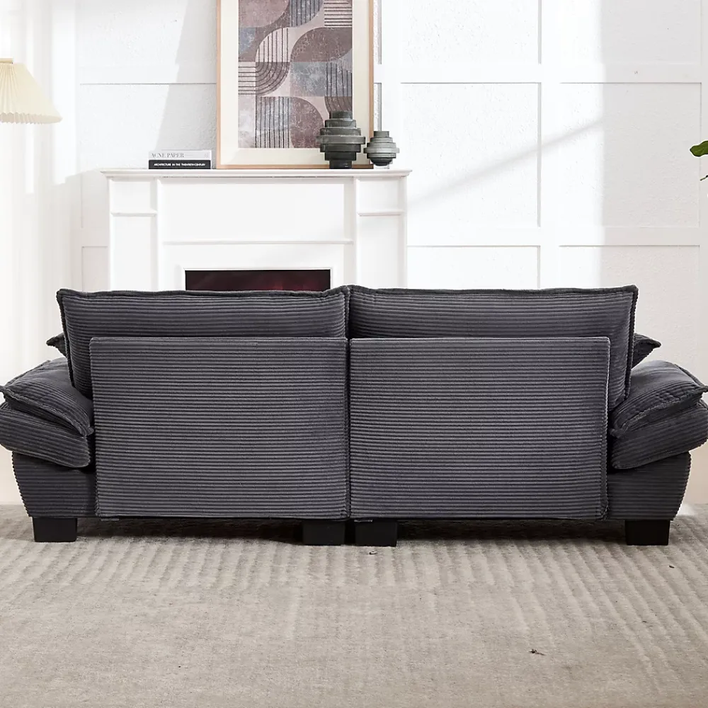 ProximaX Canapé-lit pliant 2 places Gris foncé, design moderne, matelas intégré, idéal pour salon et bureau* Lit Double
