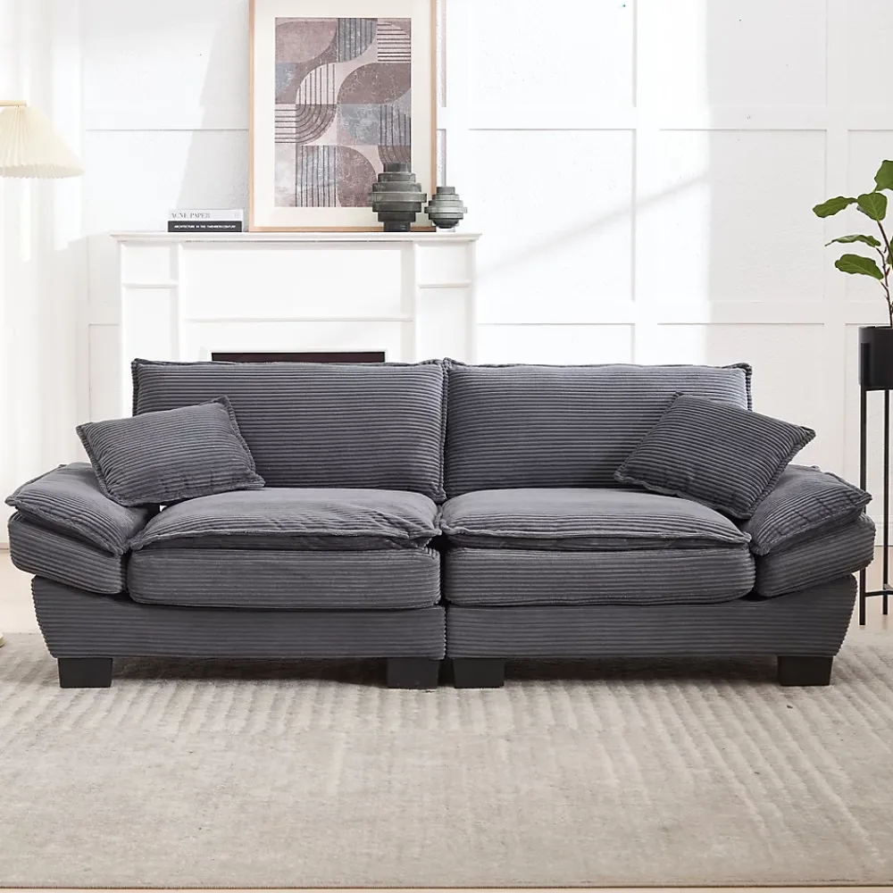 ProximaX Canapé-lit pliant 2 places Gris foncé, design moderne, matelas intégré, idéal pour salon et bureau* Lit Double