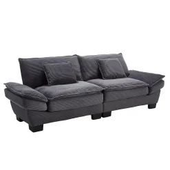 ProximaX Canapé-lit pliant 2 places Gris foncé, design moderne, matelas intégré, idéal pour salon et bureau* Lit Double