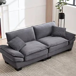 ProximaX Canapé-lit pliant 2 places Gris foncé, design moderne, matelas intégré, idéal pour salon et bureau* Lit Double