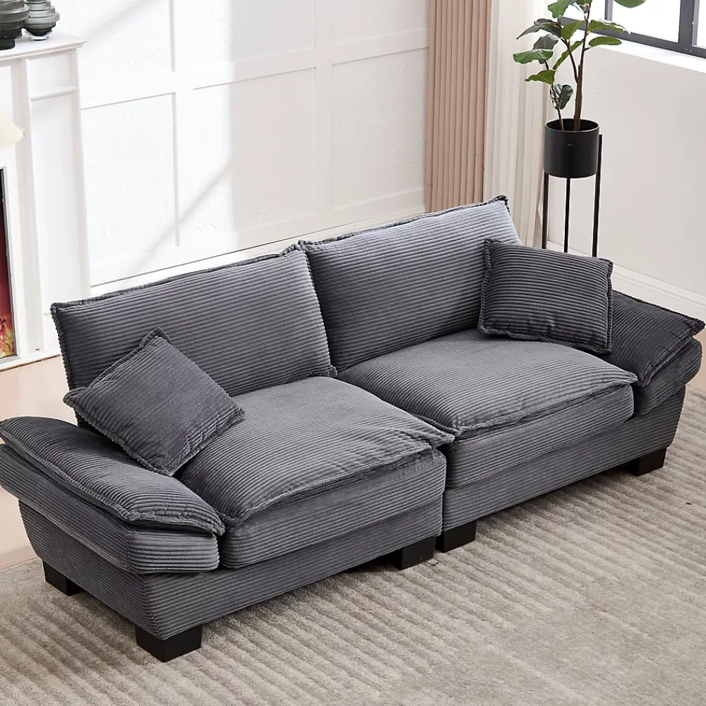ProximaX Canapé-lit pliant 2 places Gris foncé, design moderne, matelas intégré, idéal pour salon et bureau* Lit Double