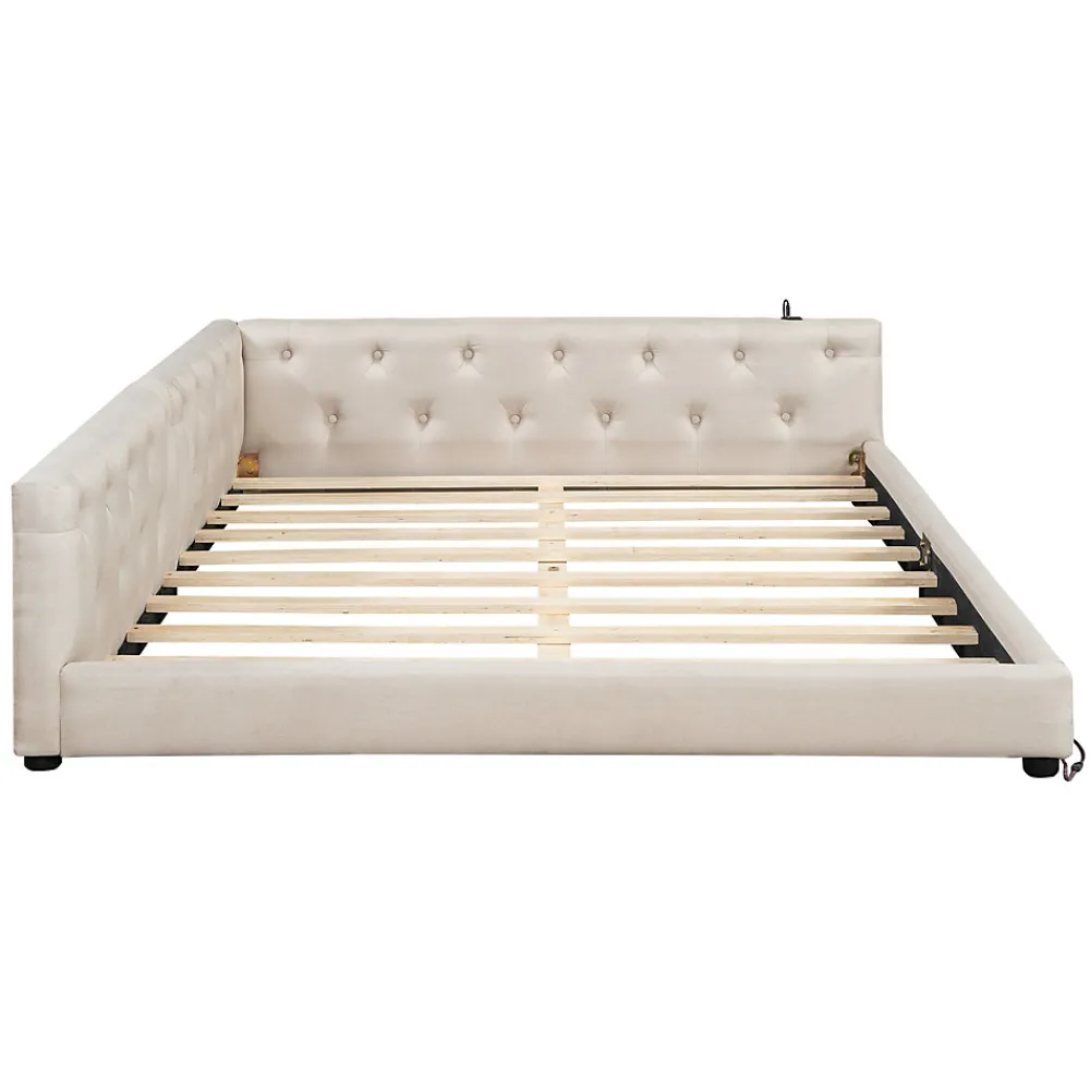 Canapé-lit 140x190 cm convertible clic-clac avec coffre de rangement en tissu gris, design contemporain>Redom Clearance