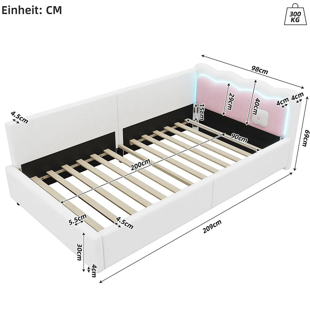Canapé-lit 140x190 cm convertible en tissu avec coffre de rangement, style contemporain, accoudoirs rembourrés>Redom