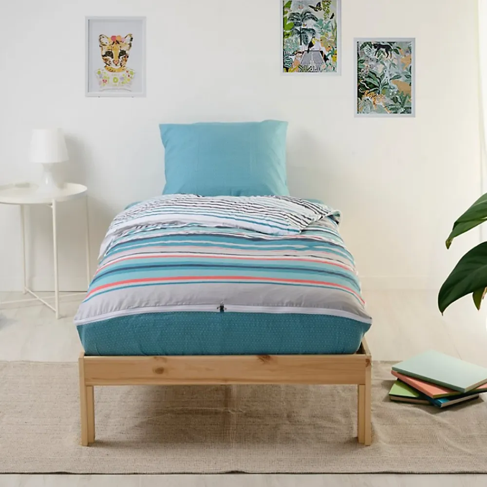 Bleu Calin Caradou Parure de lit Enfant 90x190cm Avec Couette Imprimé Ritmo* Parure De Lit