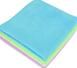 Carré Microfibre 200g 40x40 cm - Lot de 5 - Guialto - Bleu - l40- L0.1- P0.1- h0.2* Eponge