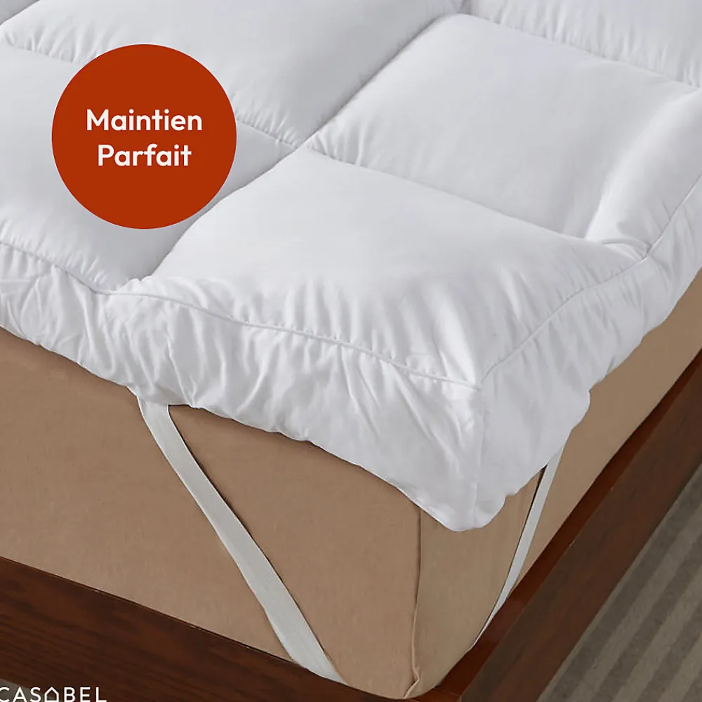 Surmatelas Moelleux 140x190 cm Extra Epais Microfibre Respirante Antiderapant 4 Bandes Elastiques Anti Acariens>Casabel Outlet