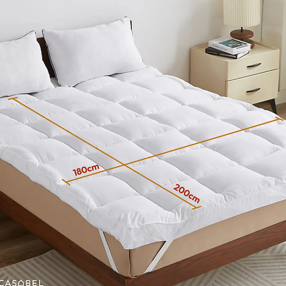 Surmatelas Moelleux 180x200 cm Extra Epais Microfibre Respirante Antiderapant 4 Bandes Elastiques Anti Acariens>Casabel Clearance