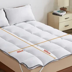Surmatelas 150x200 cm 600gsm Extra Moelleux Microfibre Respirante Matelassage Confort 4 Elastiques d Angle><noscript><img width=