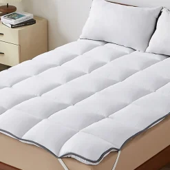 Surmatelas 90x200 cm 600gsm Extra Moelleux Microfibre Respirante Matelassage Confort 4 Elastiques d Angle>Casabel Online