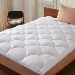 Surmatelas 140x190 cm Microfibre Rafraichissante 600 GSM 4 cm Epaisseur Fixation Elastique 1 Personne>Casabel Online