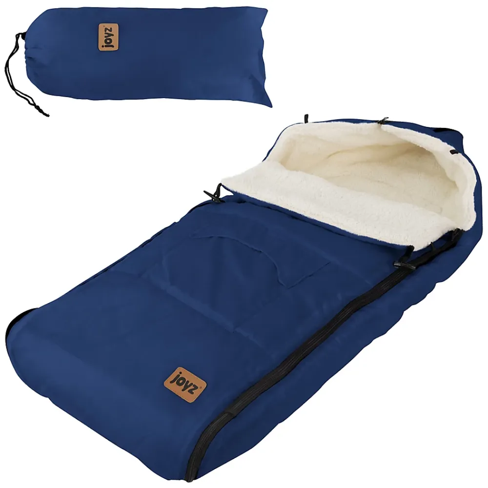 Joyz Chancelière pour poussette bébé 94x48x10 cm bleu en polyester imperméable lavable à 40 grades* Couverture