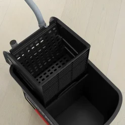Homcom Chariot de nettoyage lavage seau de ménage 20 L avec essoreur et séparateur eau sale propre noir* Seau, Bassine, Récipient De Ménage