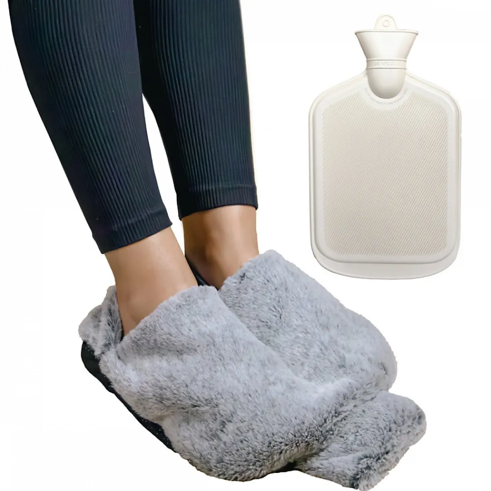 Chauffe pieds bouillotte douce 3 litres, déhoussable et antidérapant ->Vivezen Online