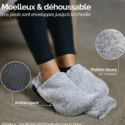 Chauffe pieds bouillotte douce 3 litres, déhoussable et antidérapant -><noscript><img width=