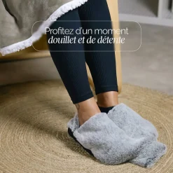 Chauffe pieds bouillotte douce 3 litres, déhoussable et antidérapant -><noscript><img width=