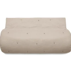 Linnea Chemin de lit capitonné en mousseline de coton 80x200 cm ANDROS beige ficelle* Boutis, Couvre-Lit, Édredon