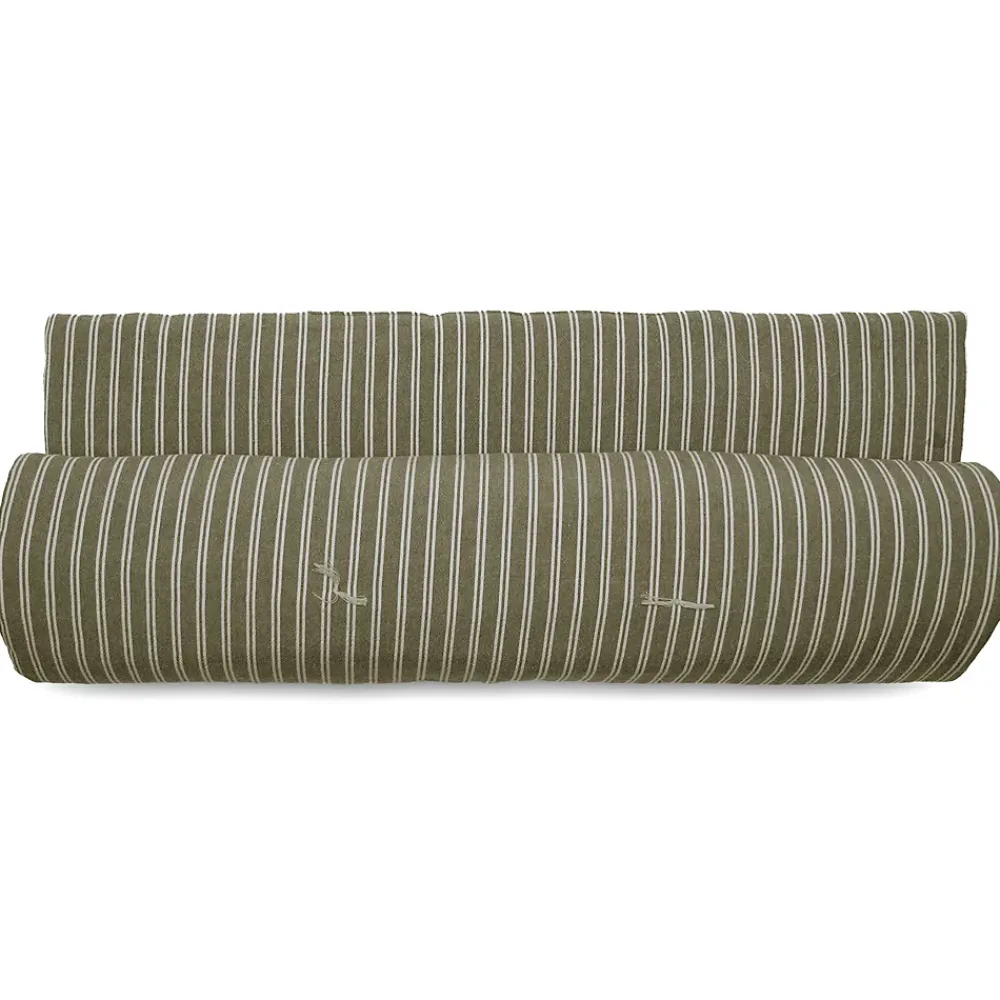 Linnea Chemin de lit coton lavé 80x200 cm LILI DÉCO vert kaki* Boutis, Couvre-Lit, Édredon