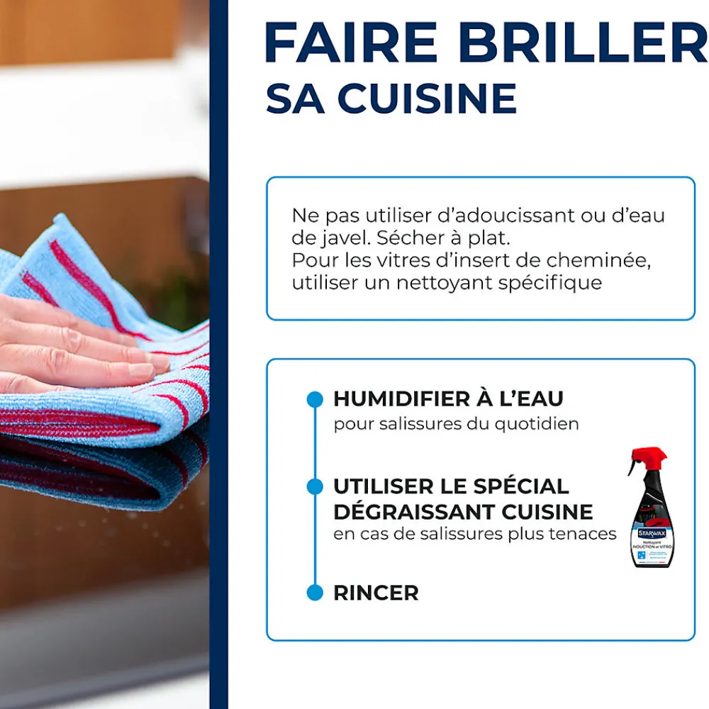 Chiffon microfibre spéciale vitrocéramique et induction>Starwax Sale