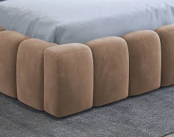 Cleo - lit coffre avec led - 160x200 cm - sommier inclus - en velours -><noscript><img width=