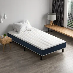 Combinaison lit matelas 90x190 cm, Matelas à Mémoire de Forme + Cadre de Lit en Fer, Comprenant 6 pieds, Epaisseur du matelas 15>Teeno Online