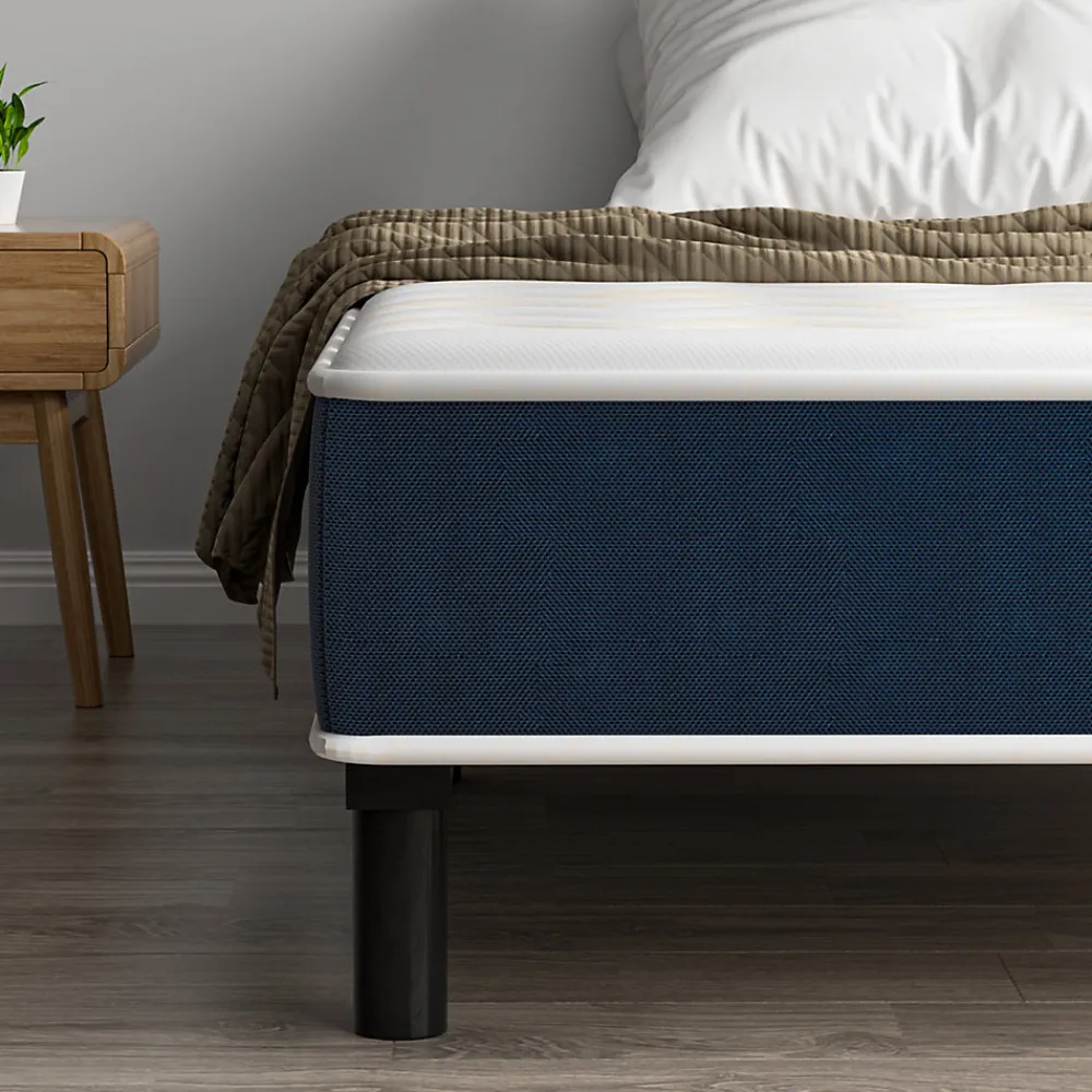 Combinaison lit matelas 90x190 cm, Matelas à Mémoire de Forme + Cadre de Lit en Fer, Comprenant 6 pieds, Epaisseur du matelas 15>Teeno Online
