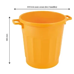 Gilac Conteneur alimentaire rond HACCP 50 L - jaune* Seau, Bassine, Récipient De Ménage