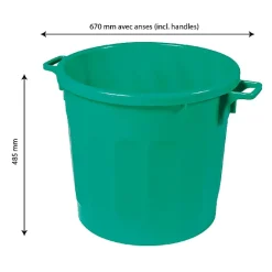 Gilac Conteneur alimentaire rond HACCP 75 L - vert* Seau, Bassine, Récipient De Ménage