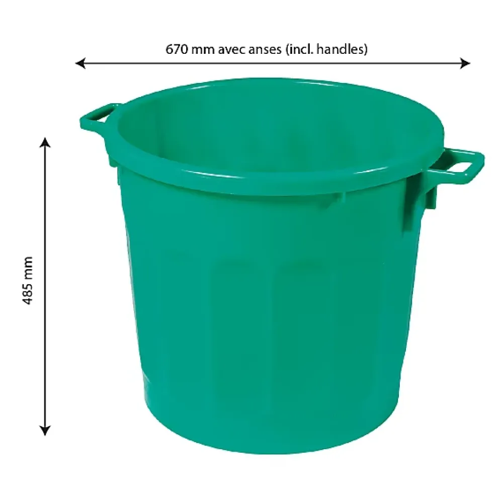 Gilac Conteneur alimentaire rond HACCP 75 L - vert* Seau, Bassine, Récipient De Ménage