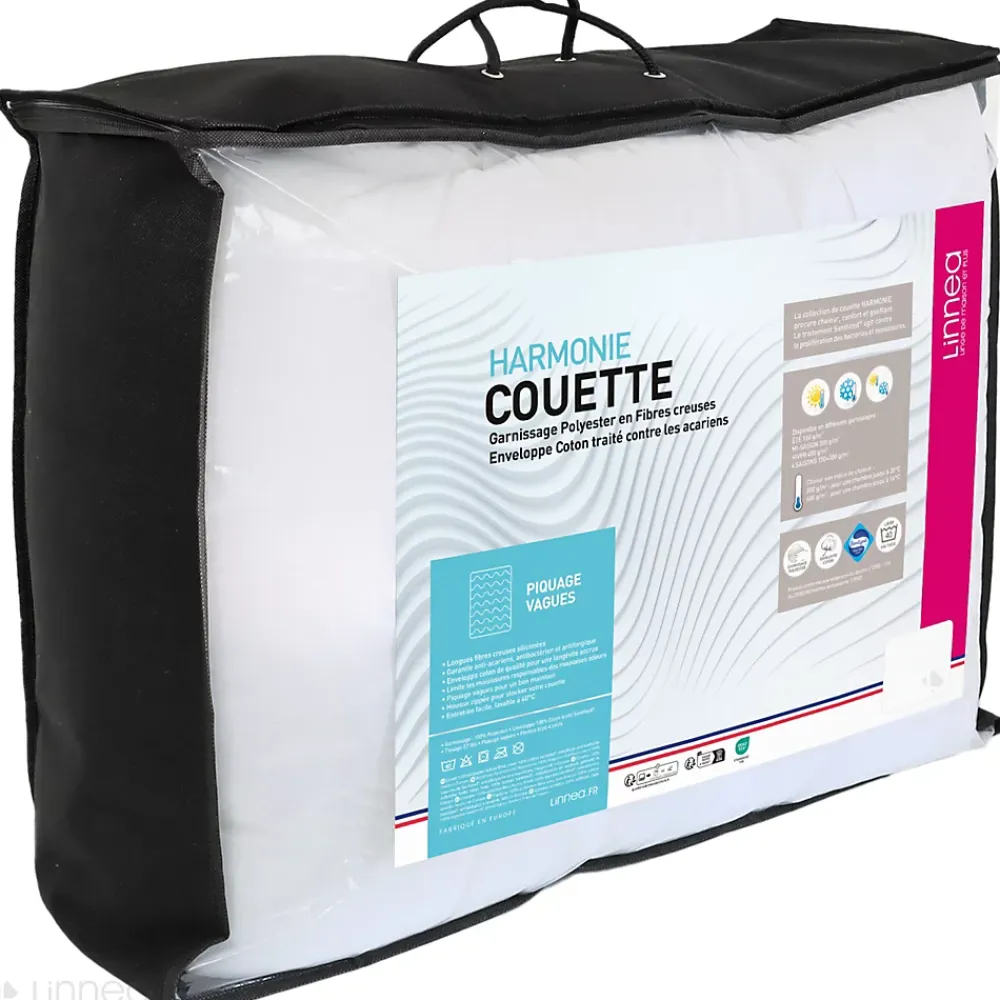 Linnea Couette 4 saisons 140x200 cm HARMONIE garnissage fibre polyester 450g/m2* Couette